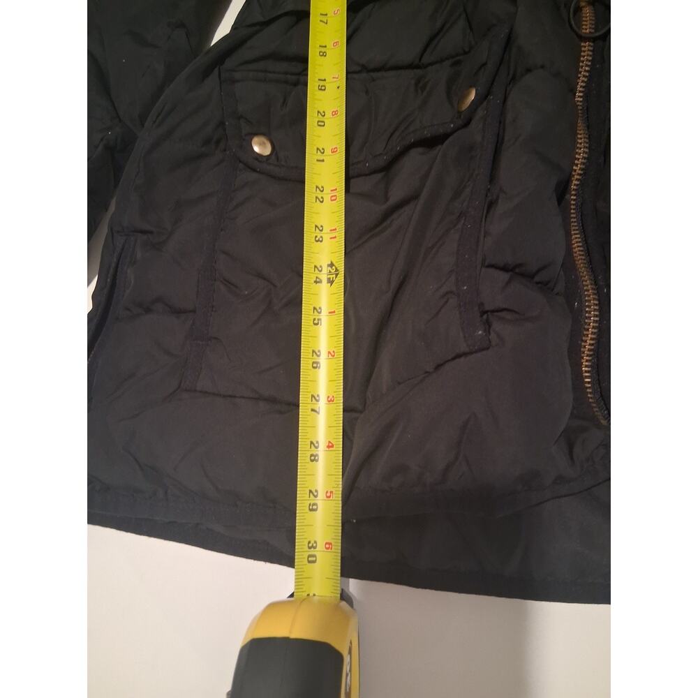 J.Crew Chateau Puffer Jacket Women's Large Black PrimaLoft Insulated Hooded Coat - Picture 6 of 13